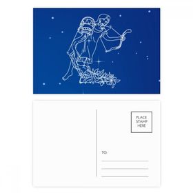 Dıythinker 20 Adet 14x9 cm Renkli Star Universe Kova Takımyıldızı Desenli Kartpostal Seti