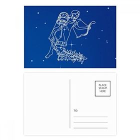 Dıythinker 20 Adet 14x9 cm Renkli Star Universe Kova Takımyıldızı Desenli Kartpostal Seti
