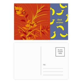 Dıythinker 20 Adet 14x9 cm Renkli Tablo Japon Kültürü Altın Muz Kartpostal Seti