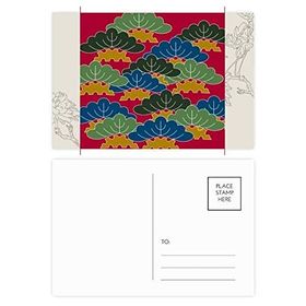 Dıythinker 20 Adet 14x9 cm Renkli Tablo Japon Kültürü Yapraklar Çiçek Kartpostal Seti