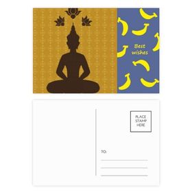 Dıythinker 20 Adet 14x9 cm Renkli Tayland Kültürü Budizm Buda Heykeli Muz Kartpostal Seti