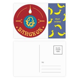 Dıythinker 20 Adet 14x9 cm Renkli Tayland Kültürü Özel Karakter Kalkanı Muz Kartpostal Seti