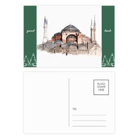 Dıythinker 20 Adet 14x9 cm Renkli Türkiye Hagia Sophia İstanbul İyi Şanslar Kartpostal Seti