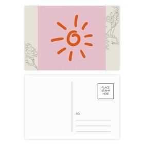 Dıythinker 20 Adet 14x9 cm Renkli Turuncu El Boyama Güneş Hava Çiçek Kartpostal Seti