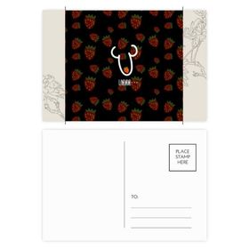 Dıythinker 20 Adet 14x9 cm Renkli UMMM Çilek Komik Çizim Çiçek Kartpostal Seti