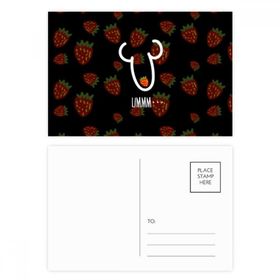 Dıythinker 20 Adet 14x9 cm Renkli UMMM Çilek Komik Çizim Kartpostal Seti