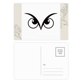 Dıythinker 20 Adet 14x9 cm Renkli Vektör Desenli Siyah Göz Dekorasyonu Çiçek Kartpostal Seti