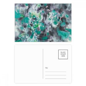 Dıythinker 20 Adet 14x9 cm Renkli Yeşil Yağlı Boya Resim Sanatı Natürmort Çiçek Kartpostal Seti