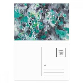 Dıythinker 20 Adet 14x9 cm Renkli Yeşil Yağlı Boya Resim Sanatı Natürmort Çiçek Kartpostal Seti