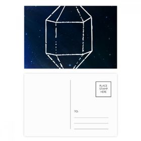 Dıythinker 20 Adet 14x9 cm Renkli Yıldız Kristal Mavi Evren Gökyüzü Fantezi Kartpostal Seti