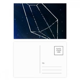 Dıythinker 20 Adet 14x9 cm Renkli Yıldız Kristal Mavi Evren Gökyüzü Fantezi Kartpostal Seti