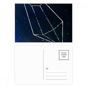 Dıythinker 20 Adet 14x9 cm Renkli Yıldız Kristal Mavi Evren Gökyüzü Fantezi Kartpostal Seti