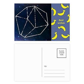 Dıythinker 20 Adet 14x9 cm Renkli Yıldız Kristal Mavi Evren Gökyüzü Fantezi Muz Kartpostal Seti