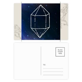 Dıythinker 20 Adet 14x9 cm Renkli Yıldız Mavi Kristal Evren Gökyüzü Fantezi Çiçek Kartpostal Seti