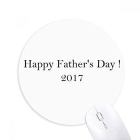 Dıythinker 2017 Happy Father Day Festival Baskılı Yuvarlak Kaymaz Kauçuk Mouse Pad