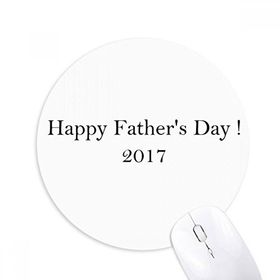 Dıythinker 2017 Happy Father Day Festival Baskılı Yuvarlak Kaymaz Kauçuk Mouse Pad
