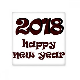Dıythinker 2018 Happy New Year Güzel Yazı Tipi 10x10 cm Seramik Karo