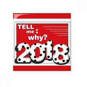 Dıythinker 2018 Tell Me Why Süt Dijital Mutlu Yıllar Parlak 10x10 cm Seramik Karo