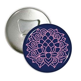 Dıythinker 3 Adet Çiçek Bitki Lotus Yaprağı Lotus Çiçeği Yuvarlak Şişe Açacağı Buzdolabı Mıknatısı Rozet Düğmesi