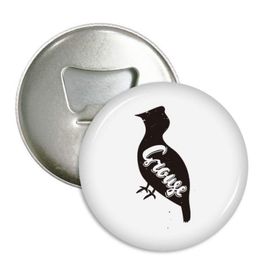 Dıythinker 3 adet Grouse Siyah ve Beyaz Hayvan Yuvarlak Şişe Açacağı Buzdolabı Mıknatısı Rozet Düğmesi