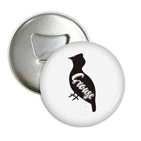 Dıythinker 3 adet Grouse Siyah ve Beyaz Hayvan Yuvarlak Şişe Açacağı Buzdolabı Mıknatısı Rozet Düğmesi