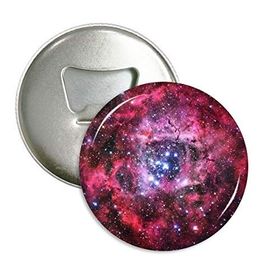 Dıythinker 3 Adet Gül Kırmızı Monoceros Rozet Nebula Desenli Yuvarlak Şişe Açacağı Buzdolabı Mıknatıs Pimleri Rozet Düğme