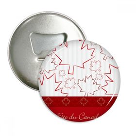 Dıythinker 3 adet Happy Canada Day 4 Temmuz Akçaağaç Yaprağı Yuvarlak Şişe Açacağı Buzdolabı Mıknatıs Pimleri Rozet Düğme