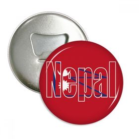 Dıythinker 3 Adet Nepal Ülke Bayrağı İsim Yuvarlak Şişe Açacağı Buzdolabı Mıknatısı Rozet Düğmesi