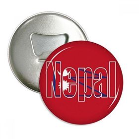 Dıythinker 3 Adet Nepal Ülke Bayrağı İsim Yuvarlak Şişe Açacağı Buzdolabı Mıknatısı Rozet Düğmesi