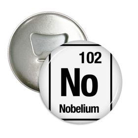 Dıythinker 3 Adet Nobelium Kimyasal Element kimya Yuvarlak Şişe Açacağı Buzdolabı Mıknatısı Rozet Düğmesi