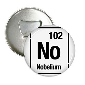 Dıythinker 3 Adet Nobelium Kimyasal Element kimya Yuvarlak Şişe Açacağı Buzdolabı Mıknatısı Rozet Düğmesi