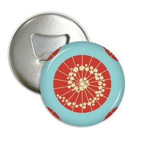 Dıythinker 3 Adet Sakura Şemsiye Çiçek Desenli Japon Yuvarlak Şişe Açacağı Buzdolabı Mıknatısı Rozet Düğmesi