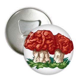 Dıythinker 3 Adet Sevimli Kırmızı Mantar İllüstrasyon Desen Yuvarlak Şişe Açacağı Buzdolabı Mıknatıs Pimleri Rozet Düğme