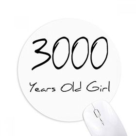 Dıythinker 3000 yaş Kız Yaş Baskılı Yuvarlak Kaymaz Kauçuk Mouse Pad