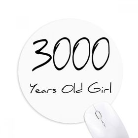 Dıythinker 3000 yaş Kız Yaş Baskılı Yuvarlak Kaymaz Kauçuk Mouse Pad