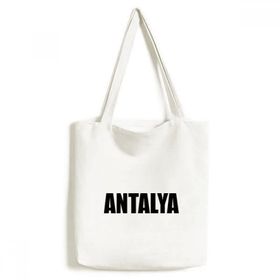 Dıythinker 33x40 Cm Erkek Antalya Türkiye Şehir Adı Çevre Dostu Bez Kanvas El Çantası