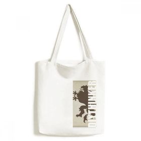 Dıythinker 33x40 Cm Erkek Avrupa Hayvanları Ulusal Amblem Çita Tote Kanvas El Çantası