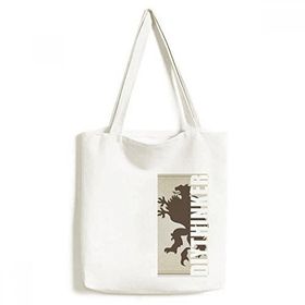 Dıythinker 33x40 Cm Erkek Avrupa Hayvanları Ulusal Amblem Çita Tote Kanvas El Çantası
