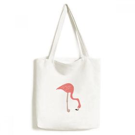 Dıythinker 33x40 Cm Erkek Bekleyen Flamingo Desenli Çevre Dostu Bez Kanvas El Çantası