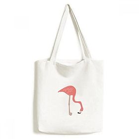 Dıythinker 33x40 Cm Erkek Bekleyen Flamingo Desenli Çevre Dostu Bez Kanvas El Çantası