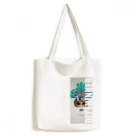 Dıythinker 33x40 Cm Erkek Camgöbeği Maske Happy Carnival Of Venice Tote Kanvas El Çantası