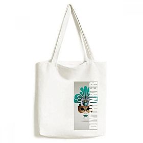 Dıythinker 33x40 Cm Erkek Camgöbeği Maske Happy Carnival Of Venice Tote Kanvas El Çantası