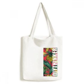 Dıythinker 33x40 Cm Erkek Çiçek Bitki Yaprak Pembe Kelebek Tote Kanvas El Çantası