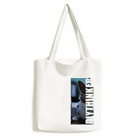 Dıythinker 33x40 Cm Erkek Corgi Köpek Evcil Hayvan Yalnız Resim Tote Kanvas El Çantası