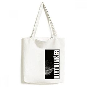 Dıythinker 33x40 Cm Erkek Evren Toprak Bulutsusu Beyaz Tote Kanvas El Çantası
