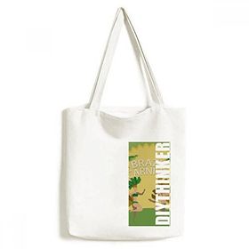 Dıythinker 33x40 Cm Erkek Hula Brezilya Karnaval Slogan Brezilya Tote Kanvas El Çantası