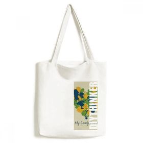 Dıythinker 33x40 Cm Erkek Kalp Şekilli My Lovely Brazil Brezilya Tote Kanvas El Çantası