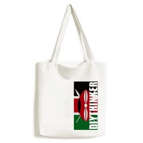 Dıythinker 33x40 Cm Erkek Kenya Ulusal Bayrağı Afrika Ülke Tote Kanvas El Çantası