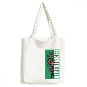 Dıythinker 33x40 Cm Erkek Korkunç Siyah Hint İnsan İskeleti Dövme Tote Kanvas El Çantası