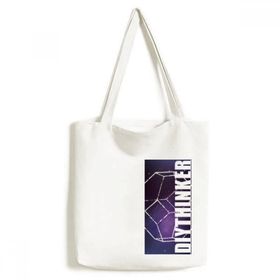 Dıythinker 33x40 Cm Erkek Kristal Evren Gökyüzü Fantezi Yıldız Tote Kanvas El Çantası
